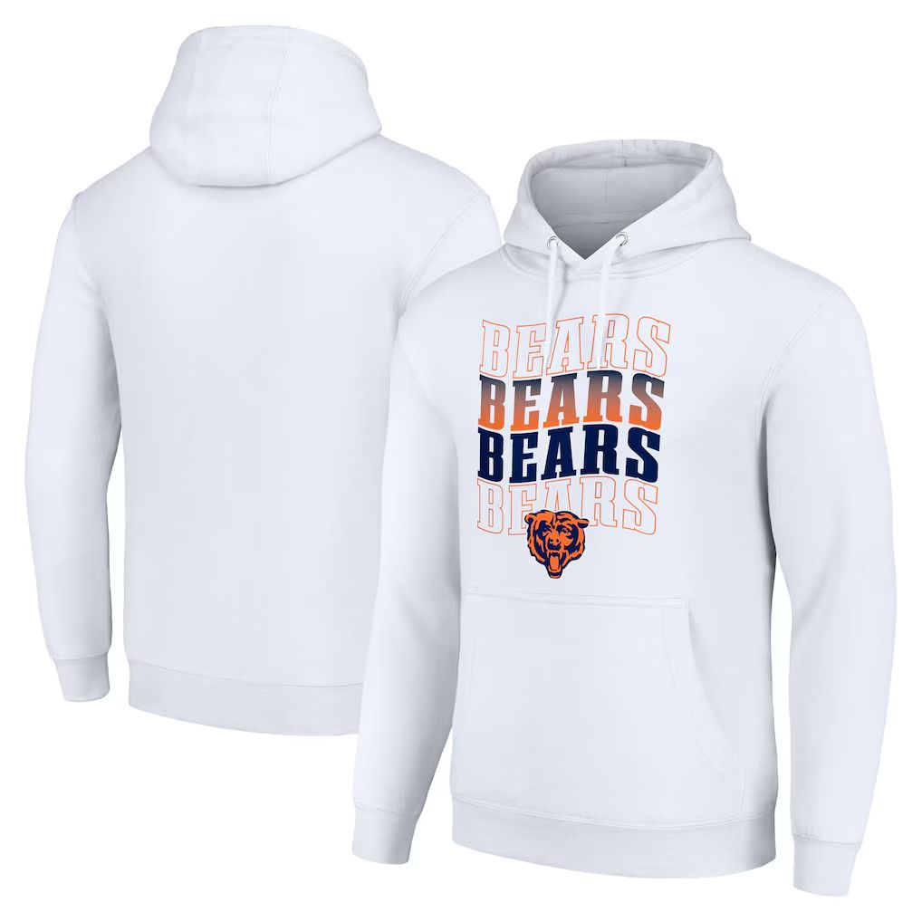 Men 2026 NFL Chicago Bears White Hoodie hooded style 02->chicago bears->NFL Jersey